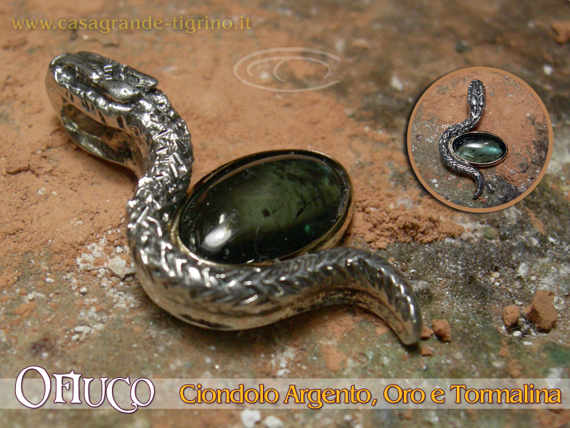 Marco_Casagrande_Gioielli_Bologna_ciondolo_serpente_ofiuco_tormalina