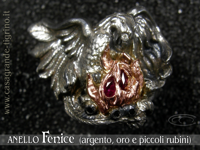 Marco_Casagrande_Orafo_bologna_anello_fenice_oro_argento_rubini
