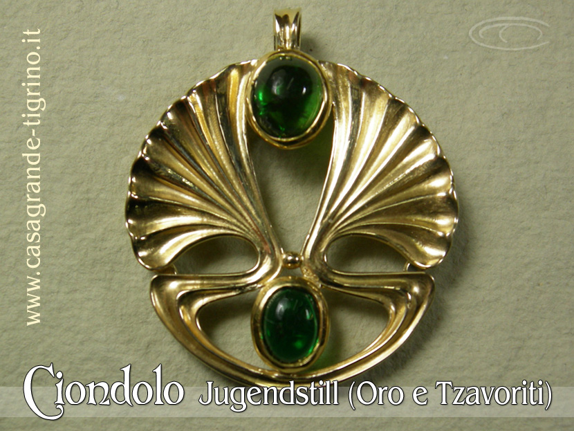 Marco_Casagrande_Orafo_ciondolo_Jugendstill_oro_tzavorite