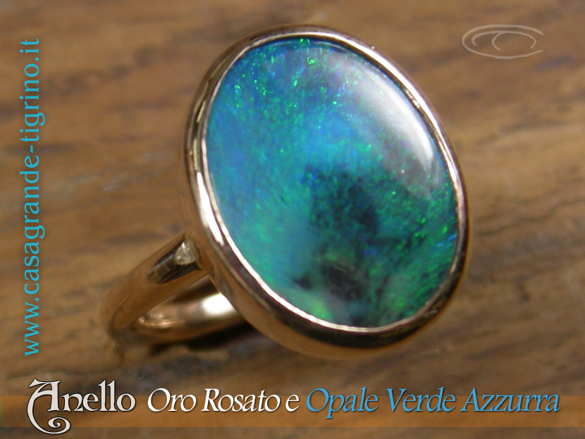Marco_Casagrande_orafo_anello_oro_rosato_opale_verde_azzurra