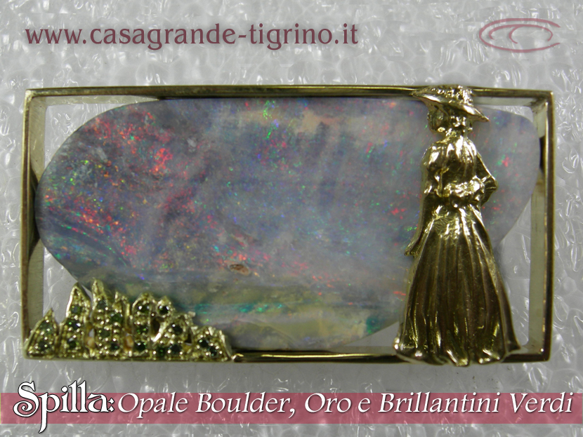 Marco_Casagrande_spilla_opale_boulder_oro_brillanti_art_nouveau